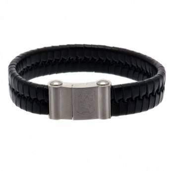 Aston Villa kožený náramok Single Plait Leather Bracelet