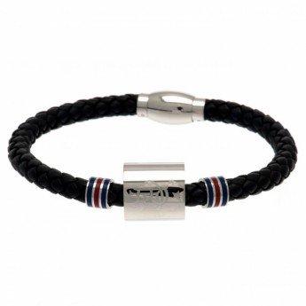 FC Rangers kožený náramok Colour Ring Leather Bracelet