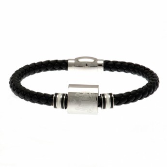 Newcastle United kožený náramok Colour Ring Leather Bracelet