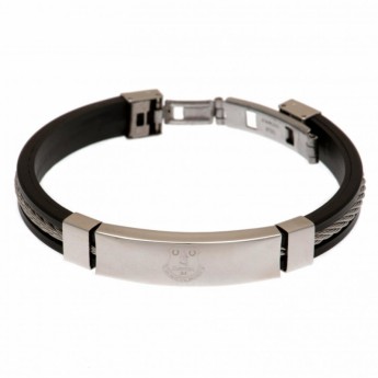 FC Everton silikónový náramok Silver Inlay Silicone Bracelet
