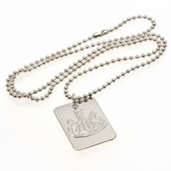 Newcastle United retiazka na krk s psou známkou Silver Plated Dog Tag & Chain