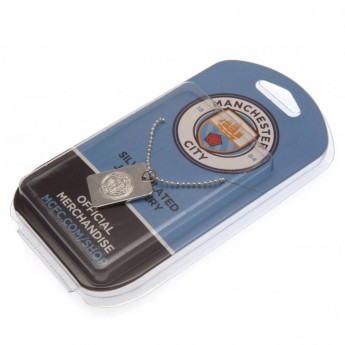 Manchester City retiazka na krk s psou známkou Silver Plated Dog Tag & Chain