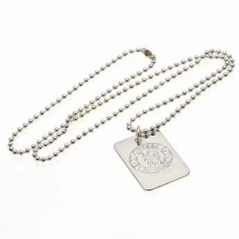 FC Chelsea retiazka na krk s psou známkou Silver Plated Dog Tag & Chain