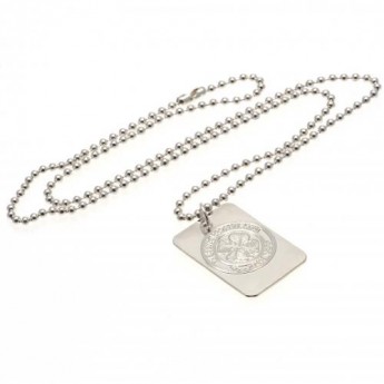 FC Celtic retiazka na krk s psou známkou Silver Plated Dog Tag & Chain