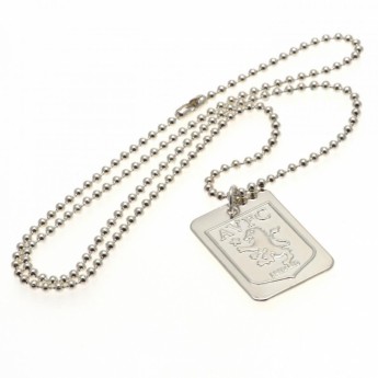 Aston Villa retiazka na krk s psou známkou Silver Plated Dog Tag & Chain