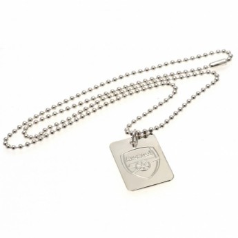 FC Arsenal retiazka na krk s psou známkou Silver Plated Dog Tag & Chain