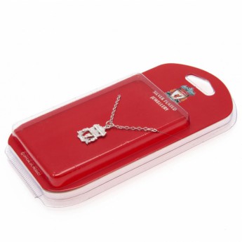 FC Liverpool retiazka na krk s príveskom Silver Plated Pendant & Chain CR