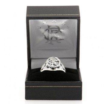 FC Rangers prsteň Silver Plated Crest Ring Medium