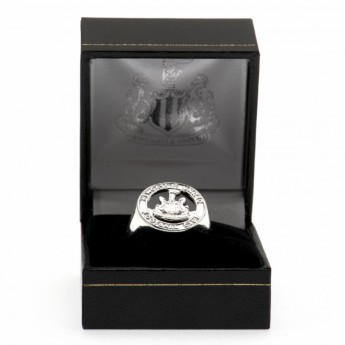 Newcastle United prsteň Silver Plated Crest Medium