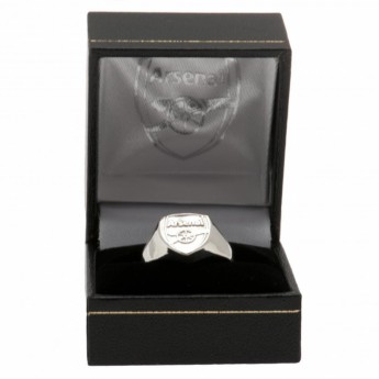 FC Arsenal prsteň Silver Plated Crest Small