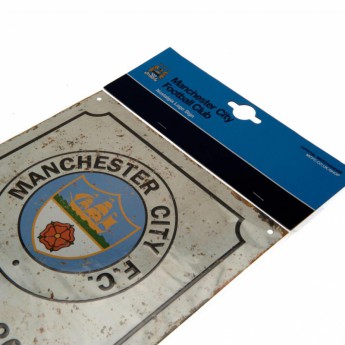 Manchester City ceduľa na stenu Retro Logo Sign