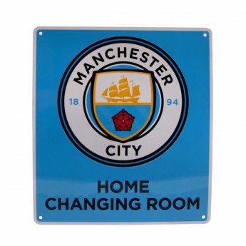 Manchester City kovová značka Home Changing Room Sign