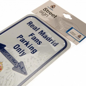 Real Madrid kovová značka No Parking Sign
