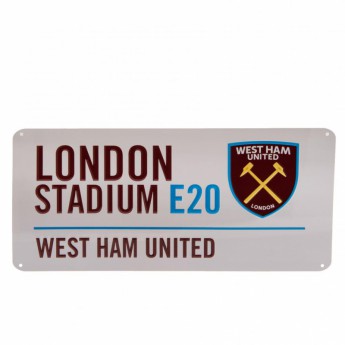 West Ham United ceduľa na stenu Street Sign