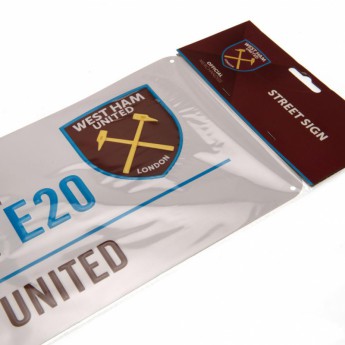 West Ham United ceduľa na stenu Street Sign