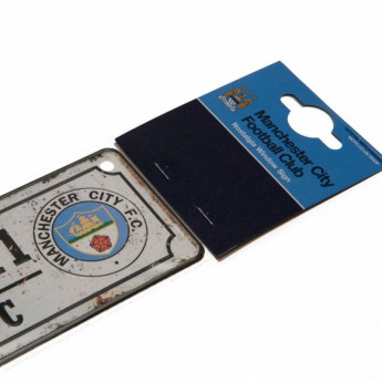 Manchester City ceduľa na okno Retro Window Sign