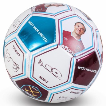 West Ham United podpísaná lopta Photo Signature Football