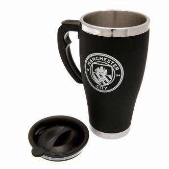Manchester City cestovný hrnček black Travel Mug with handle