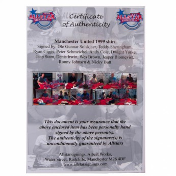 Legendy futbalový dres Manchester United 1999 Champions League Final Signed Shirt