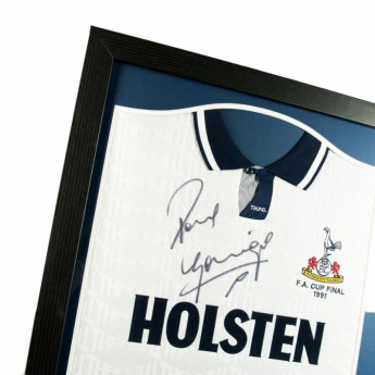 Tottenham zarámovaný dres Gascoigne Signed Shirt (Framed)