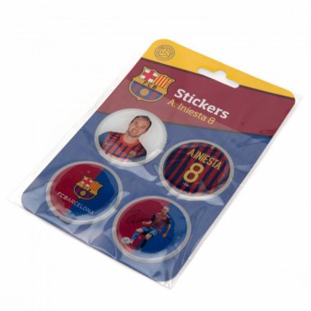 FC Barcelona samolepky 3D Stickers 4pk Iniesta