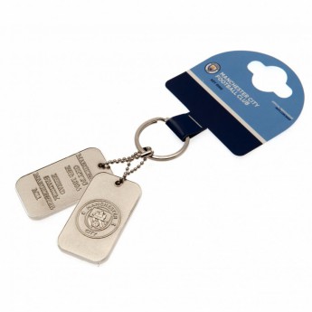 Manchester City kľúčenka Dog Tag Keyring