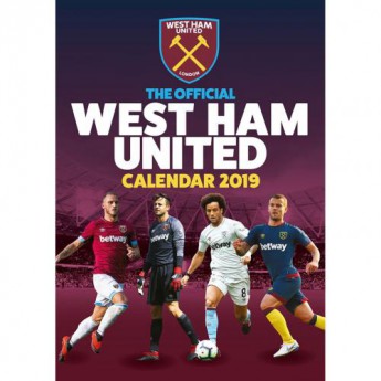 West Ham United kalendár 2019 official A3