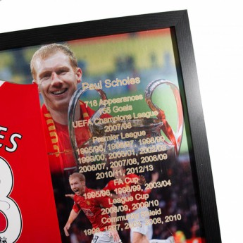 Legendy zarámovaný dres Manchester United Scholes Signed Shirt (Framed)