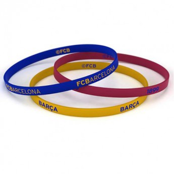 FC Barcelona silikónový náramok 3pk Silicone Wristbands