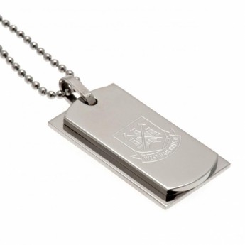West Ham United retiazka na krk s psou známkou Double Dog Tag & Chain CT
