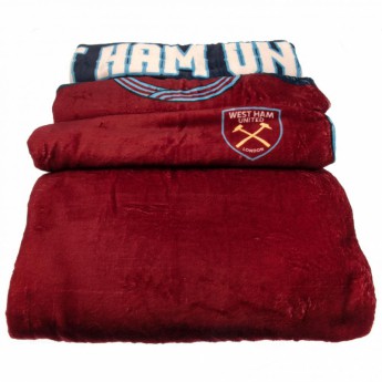 West Ham United deka Sherpa Fleece Blanket 1