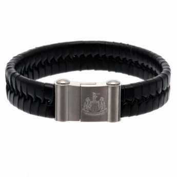 Newcastle United kožený náramok Single Plait Leather Bracelet