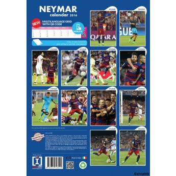 Barcelona Neymar kalendár 2016 (297 x 420 mm) A3