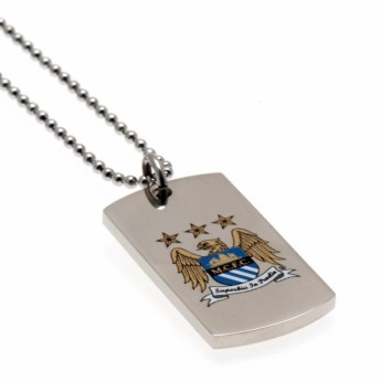 Manchester City prívesok na krk Colour Crest Dog Tag & Chain EC