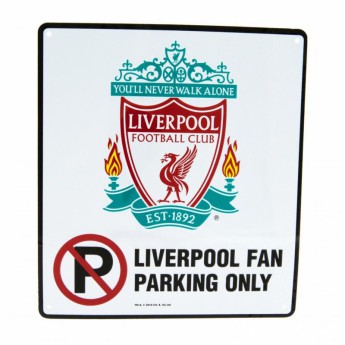 FC Liverpool ceduľa na stenu No Parking Sign