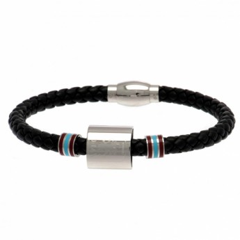 Aston Villa kožený náramok Colour Ring Leather Bracelet