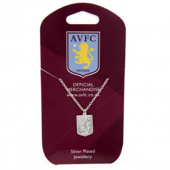 Aston Villa retiazka na krk s príveskom Silver Plated Pendant & Chain