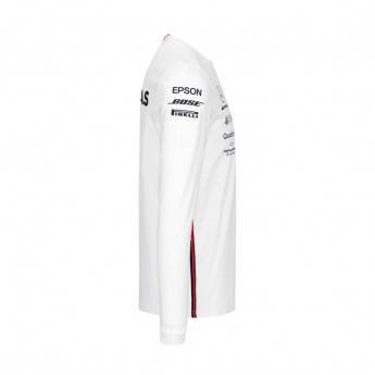 Mercedes AMG Petronas pánske tričko s dlhým rukávom white F1 Team 2019