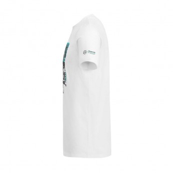Mercedes AMG Petronas pánske tričko white Hamilton Graphic F1 Team 2019
