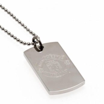 Manchester United retiazka na krk s psou známkou Engraved Dog Tag & Chain