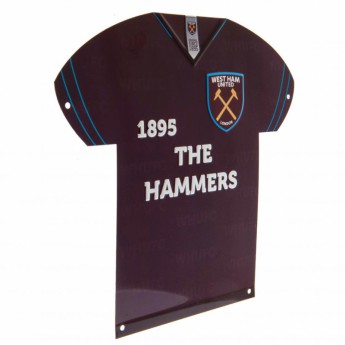 West Ham United kovová značka Metal Shirt Sign