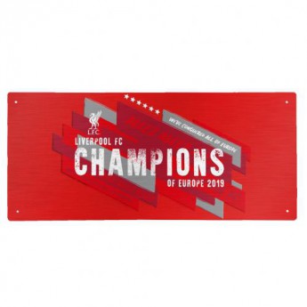FC Liverpool ceduľa na stenu Champions Of Europe Street Sign