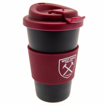 West Ham United cestovný hrnček Silicone Grip Travel Mug