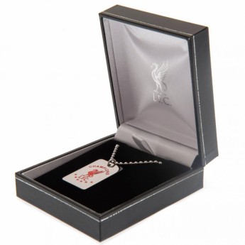 FC Liverpool retiazka na krk s psou známkou Champions Of Europe Colour Crest Dog Tag & Chain