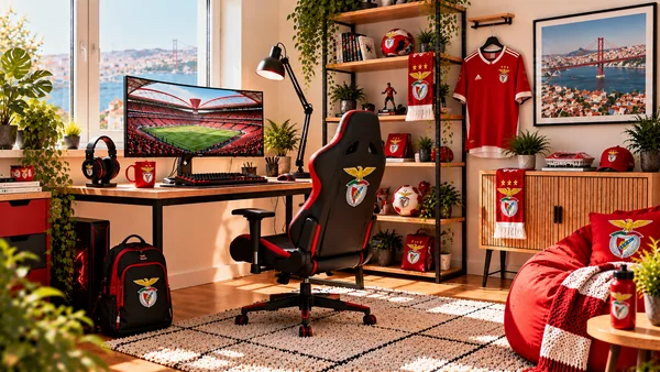 Inšpirácia pre fanúšikovský pracovný kútik SL Benfica