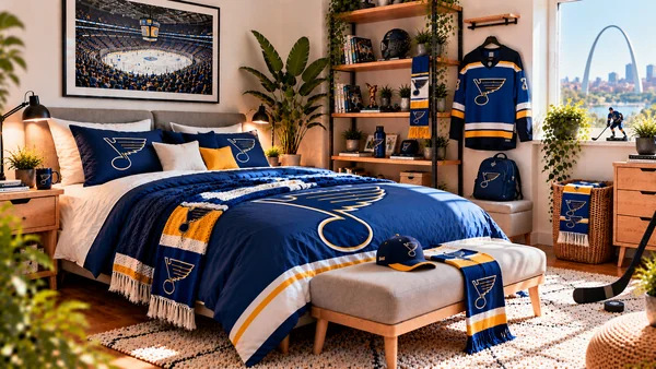 Inšpirácia pre fanúšikovskú izbu St. Louis Blues
