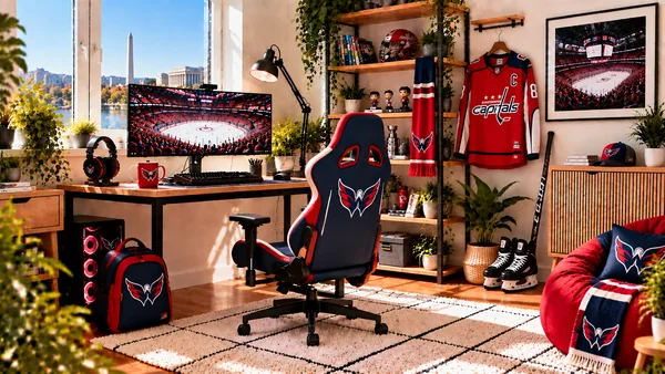 Inšpirácia pre fanúšikovský pracovný kútik Washington Capitals