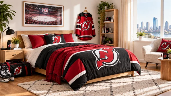 Inšpirácia pre fanúšikovskú izbu New Jersey Devils