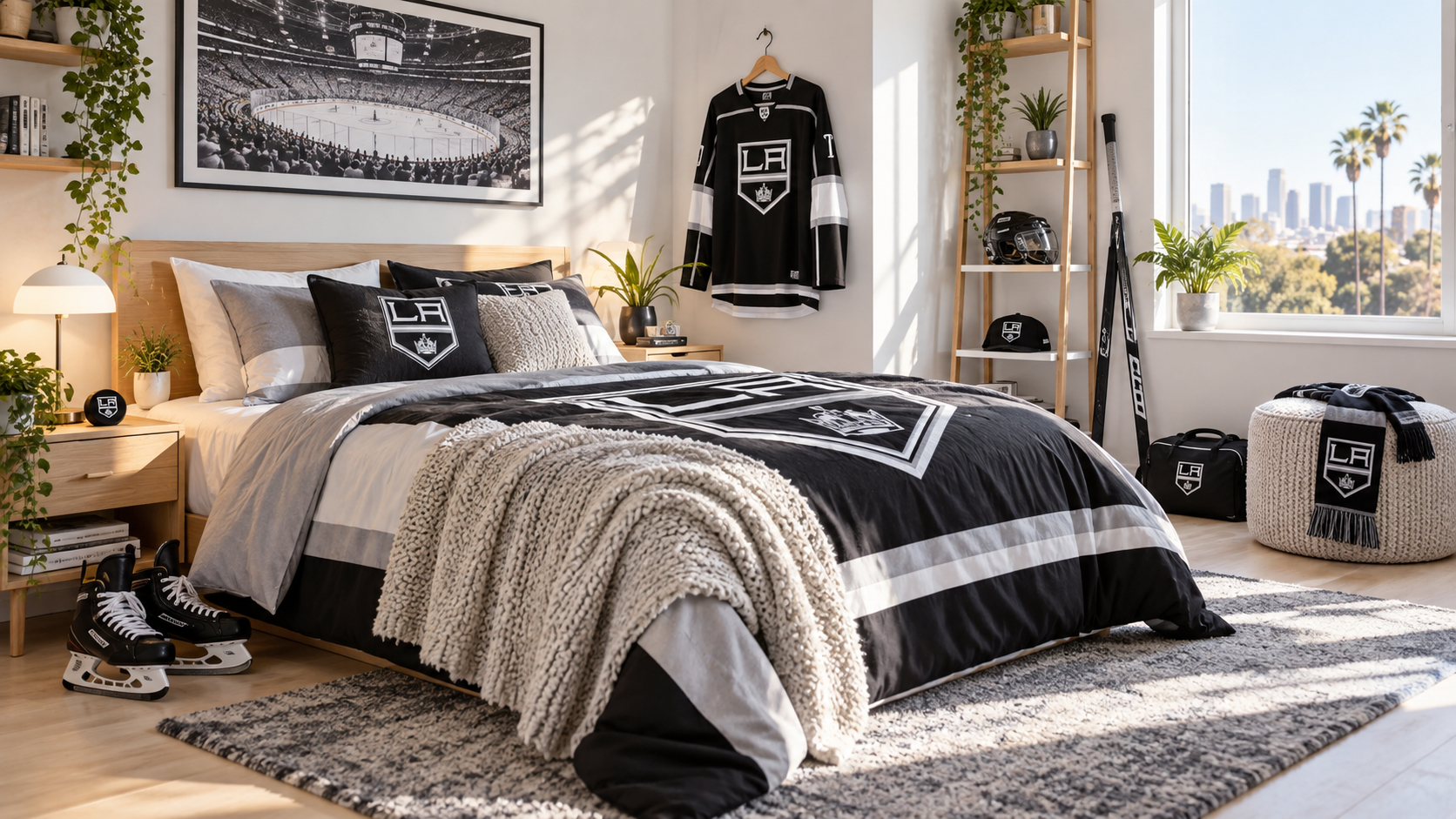 Inšpirácia pre fanúšikovskú izbu Los Angeles Kings
