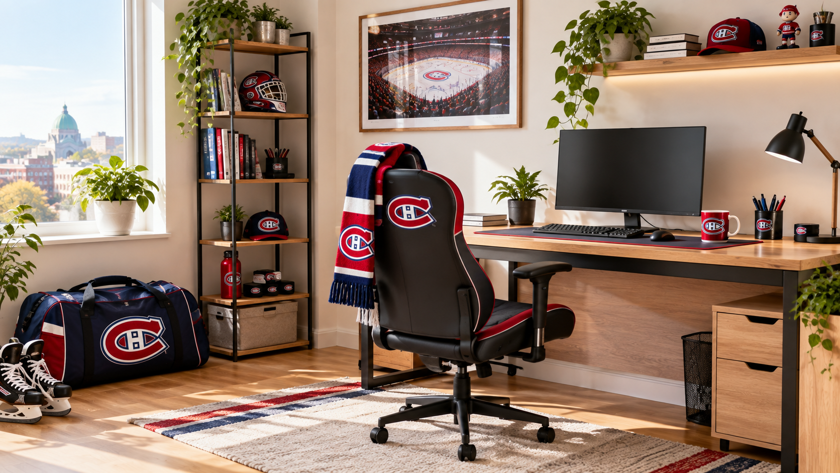 Inšpirácia pre fanúšikovský pracovný kútik Montreal Canadiens